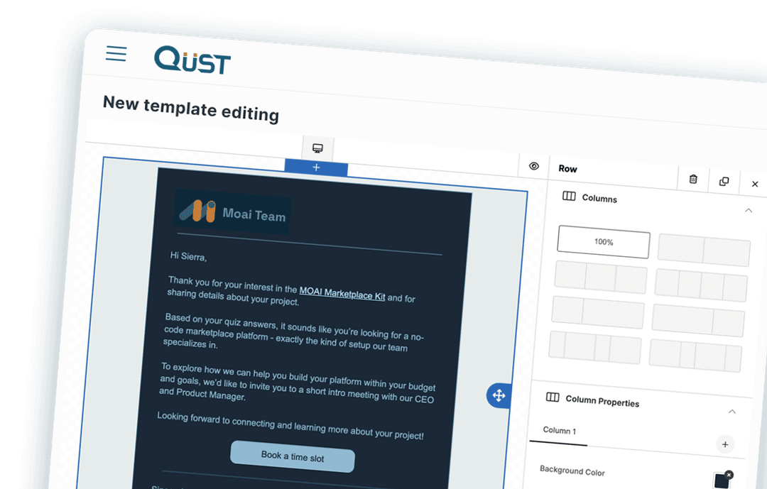 QUST CRM Dashboard